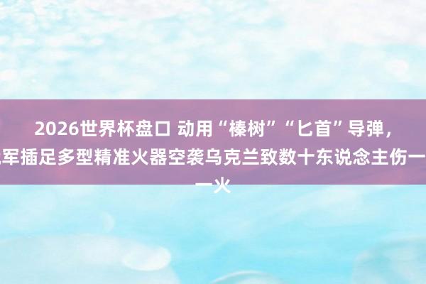 2026世界杯盘口 动用“榛树”“匕首”导弹,俄军插足多型精准火器空袭乌克兰致数十东说念主伤一火
