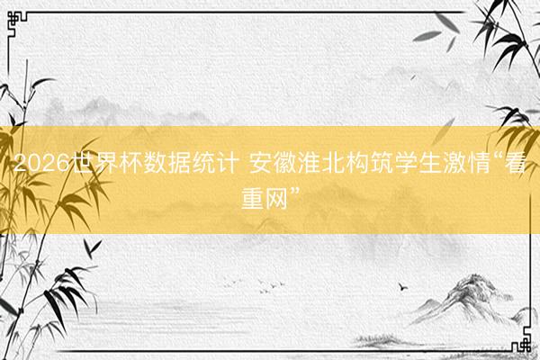 2026世界杯数据统计 安徽淮北构筑学生激情“看重网”